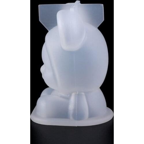 Silicone Mold Mirror 3D Molds DIY Jewelry Making Decoration Cake Fondant Epoxy Resin Crafts Pig Cute Bear Baby Necklace Pendant