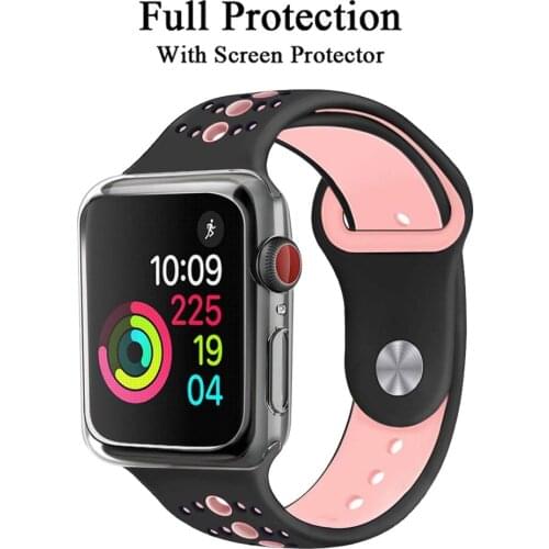 For Apple Watch iWatch Series 4 38mm 42mm Thin TPU Transparent Shell Protective Case Cover