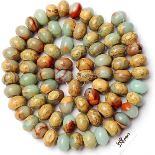 High Quality 6/8/10/12mm Natural Shou Shan Stone Rondelle Shape Necklace Bracelet Jewelry Gem Loose Beads 15 Inch w2259