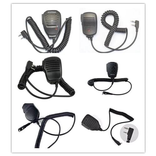 XQF PTT Speaker Microphone Walkie Talkie MIC Accessories For Kenwood For Baofeng Bf-888S UV-5R UV-82 Two Way Radio