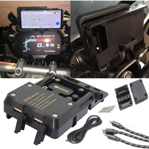 Motorcycle USB Charger Mobile Phone Holder Stand Bracket For BMW R1200GS LC&Adventur for S1000XR R1200RS