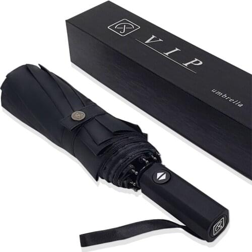 Full Automatic Umbrella Men Windproof Big Rain Women Parasol Sun Black Coating Business High Quality Umbrellas Guarda Chuva Y6S