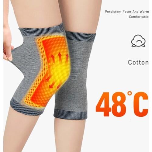 1 Pair Anti-cold Self Heating Kneepad Winter Outdoor Sport Knee Support Tourmaline Magnetic Knee Pads Brace Patella Warmer
