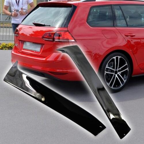 1 Pair Rear Window Side Spoiler Canard Canards Splitter with Adhesive Tape for VW Golf 7 R Variant Wagen 2014-2017