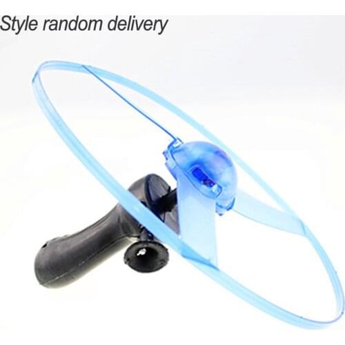 1pc Hot Fun Outdoor Sports Pull Line Saucer Toys LED Light Up Flying Saucer Disc Kids Toy Pull Wire UFO Light Flying Saucer