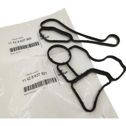 11428637820 11428637821 Oil Filter Housing Gasket For BMW E60 E61 E90 E81 E90 E91 Engine Cooler Seal Set Free Shipping