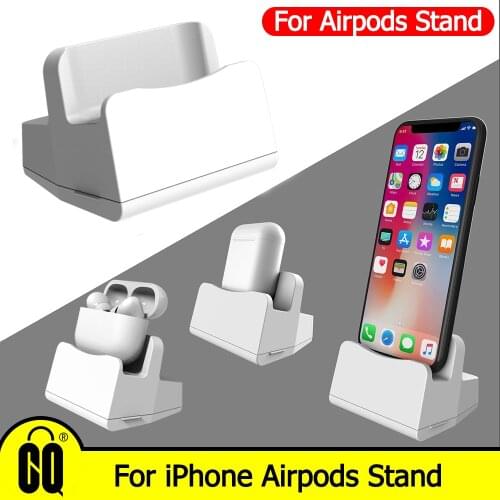 2 in 1 TWS Charging Case Dock Desktop Table Holder Stand Station Charger For Apple Airpods TWS For iPhone X 8 7 6 XR