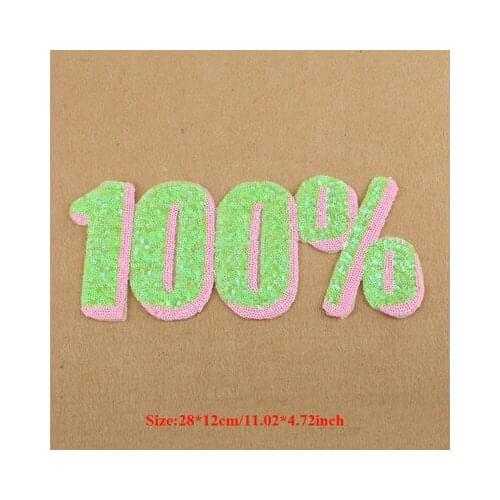 20pcs parches ropa 100% Sequined Patch Letters Embroidery Patches For Clothing Jacket Patchwork Jumpsuit Garment Appliques Badge