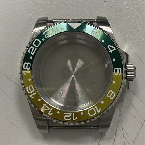 40MM Stainless Steel Watch Case Set with Sapphire Glass for Japanese NH35/NH36 Watch Movement Parts