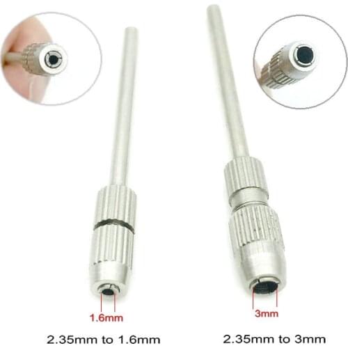 1Pc Dental Drill Bur Adapter Converter 2.35mm To 1.6mm / 2.35mm To 3mm Shank Polisher for Dental Lab
