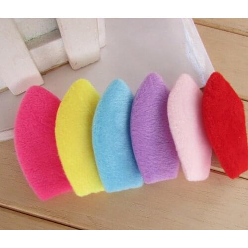 40PCS/lot 5.8cm felt furry rabbit ears padded applique Crafts for garment accessories and Girl Hair Jewelry Decoration