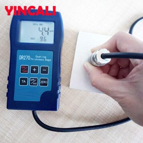 Fast Shipping Digital Coating Thickness Gauge Meter DR270 High precision Film Coating Thickness Tester Eddy Current Method