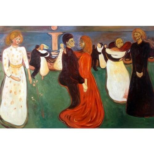 Decorative Art Dance Of Life, 1899-1900 Edvard Munch Abstract Painting Portrait Oil Painting on Canvas Handpainted