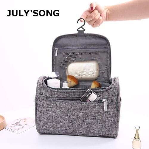 JULYS SONG Multifunctional Travel Cosmetic Bag Waterproof Wash Toiletry Bag Solid Portable Organizer Make Up Cases
