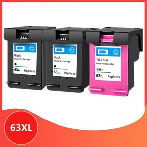 3Pk 63XL Cartridge Compatible for hp 63 XL Ink Cartridge for hp63 for Deskjet 1110 2130 2131 2132 3630 4250 5220 5230 5232 5252