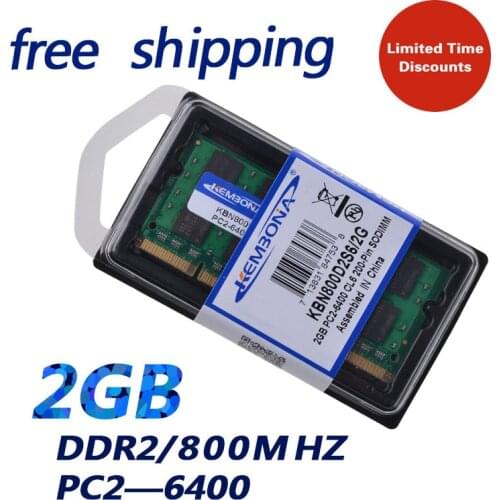 KEMBONA new original ram 2GB DDR2 800 PC2-6400 notebook laptop memory ram is compatible ddr2 800 ram memory sodimm 2GB