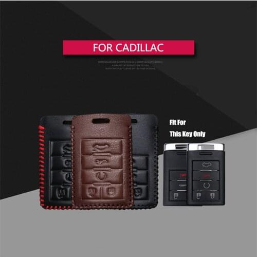 Best Sale Leather Flip Car Key Case Cover For Cadillac CTS Escalade SRX ATS STS XTS CT6 XT5 Key Holder Key Parts Skin Shell