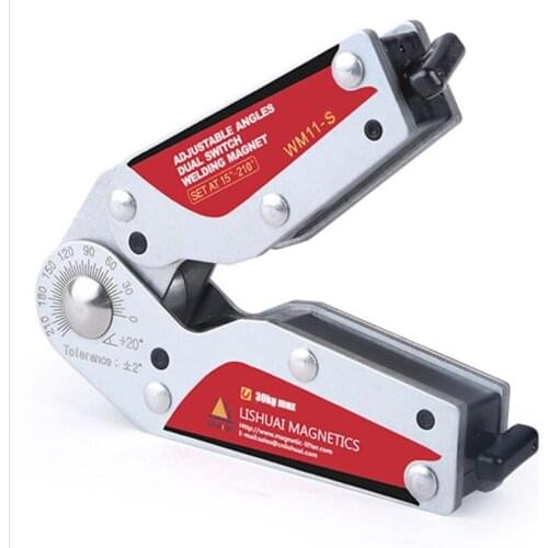 Adjustable Angles Dual Switch Welding Magnet On/Off Neodymium Magnetic Clamp 15-210 Degree WM11-S