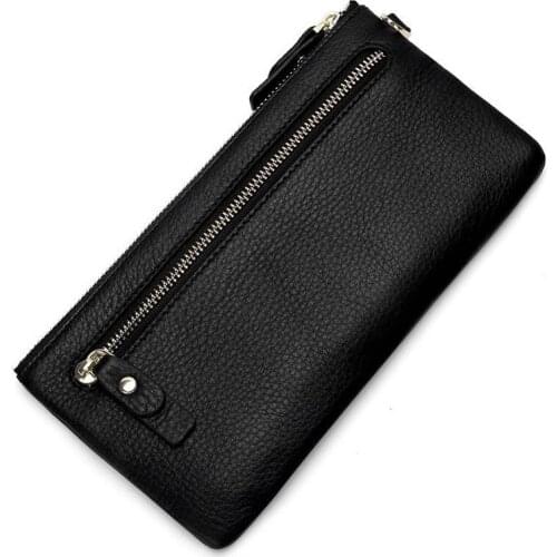 Fashion Wallets Women Leather Female Wallets With Phone Case Ladies Purse Genuine Leather Hasp Card Holder Cartera Mujer