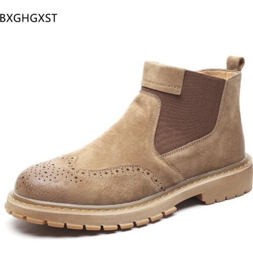 Military Boots for Men Male Men Casual Shoes Suede Shoes Men Ankle Boots for Man 2021 Designer Chelsea Boots Men Chaussure Homme