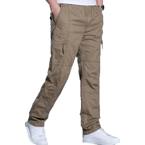 New Man Loose Pants 5 Colors Thin Cotton Leisure Cargo pants Mens Trousers Size L-6XL