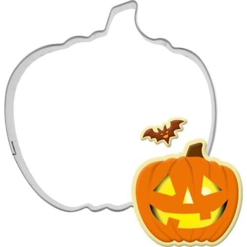 Halloween Pumpkin Cookie Cutter Stainless Steel Biscuit Knife Baking Fruit Kitchen Tools Mold Embossing Printing