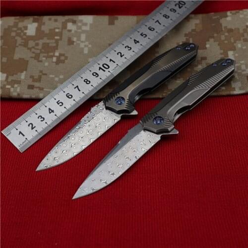 Hunting straight knife tactical knife fixed knife survival knife camping rescue knife tool folding knife Damascus Knife