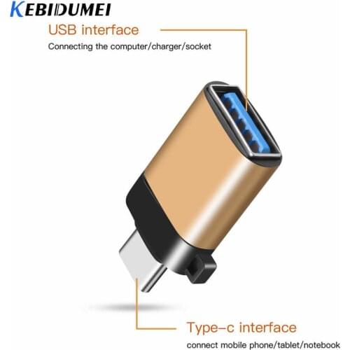 Kebidumei USB Type C OTG Adapter TypeC To Usb 3.0 Converter Usb-C Type-C Charge Data Cable For Samsung Huawei Xiaomi Macbook