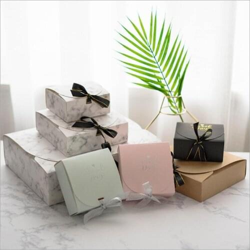 10pcs Gift Paper Box With Ribbon,Wedding Party Gift Boxes,Large Packaging Scarf/T-shit/Cosmetic Cardboard Box