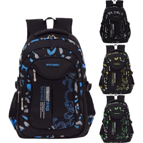 Boys Backpacks Primary Junior High School Bag Kids Bookbag Casual Daypack Fashion Camouflage Printed Durable Knapsack Mochilas