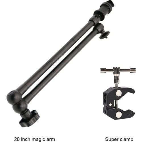 20'' Articulated Camera Magic Arm Super Clamp For Canon Nikon Sony Speedlight Monitor Mic Lighting Stand Photography Accessories