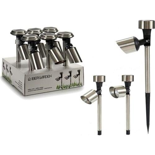 Solar Lamp Steel Silver