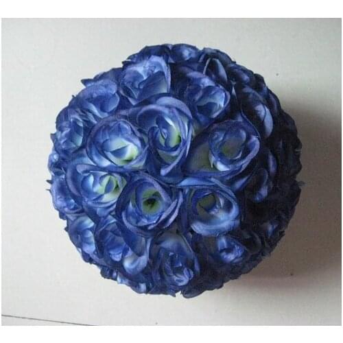 SPR 25cm plastic center artificial flowers ball-rose kissing ball 15pcs/lot,more color,more size available