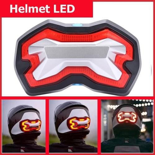 Smart Motorcycle Motorbike Wireless Helmet Indicator LED Safety Brake Stop & Turn Signal Light Lamp With Strobe Function