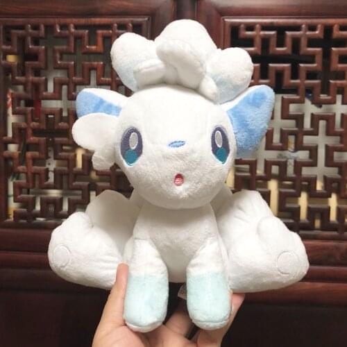 TOMY Pokemon Action Figure Plush Toy Ice Vulpix Doll Height 23cm Doll Model Plush Toy