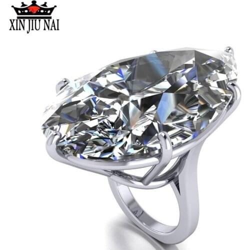 Blue/Green/Purple/White Deluxe Water Drop-shaped Large Quantity Zircon Lady Ring Engagement Jewelry Fashion Gift womens rings