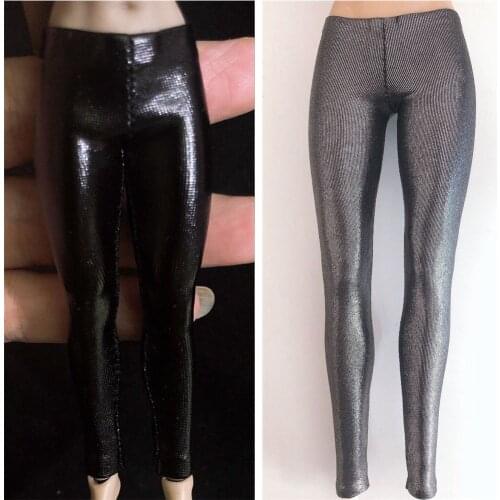 1/12 Scale Female Soldier Tight Pants Leather Leggings Model for 6'' Action Figure Body DIY Accessory