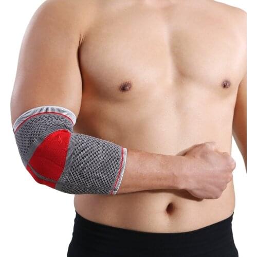 Free Shipping Silica Gel Sports Elbow Pads Elbow Brace Sports Safety Sleeve Elbow Pads for Volleyball Tennis Elbow Protection