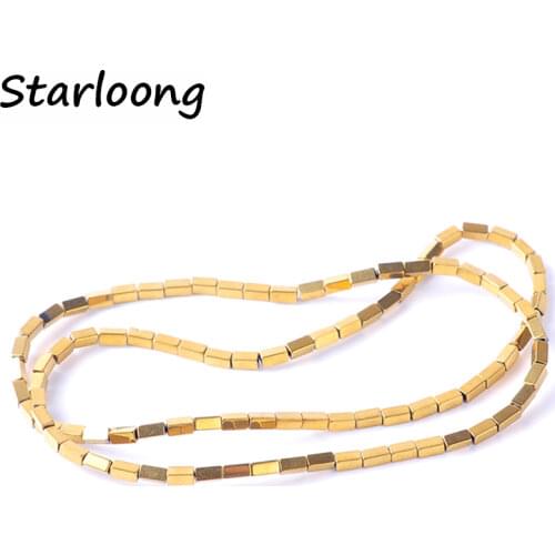 1pack/lot 2*4mm Natural stone bright multicolor cuboid shape loose hematite beads for DIY jewelry necklace bracelet making