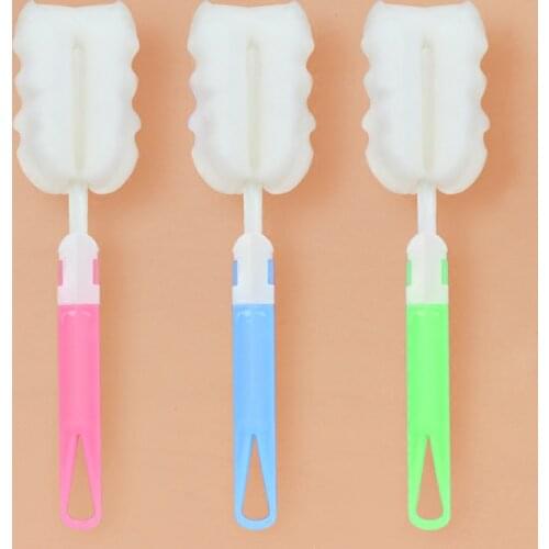 2 PCS Sponge Bottle Cup Brush Sponge Cup Brush Glass Bottle Cleaning Removable Kitchen Glass Cleaning Brush Sponge