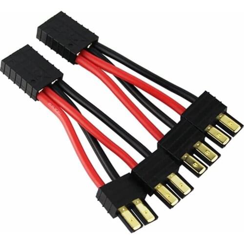 2pcs Traxxas TRX 2-Male to 1-Female Parallel Adapter Wire Cable 14awg 3.93in for RC LiPO Battery