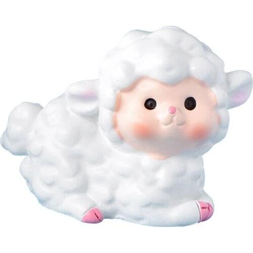 2021 Mini Meat Dudu Little Sheep Resin Figurine Miniature Animals Home Decoration Accessories Fairy Garden Miniatures Gift DIY