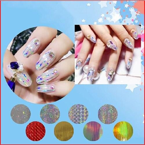 5 Sheet/lots DIY Nail Stickers 3D Multicolor Nail Art Stickers 8 Colors 12.6CM*7CM Nail Decoration