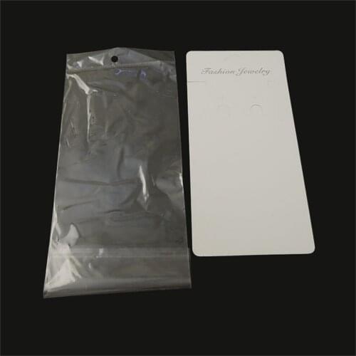 60 Pieces-Pack Jewelry Case Earrings Necklace Display Hanging Card with Plastic Bags 36877 Fashion