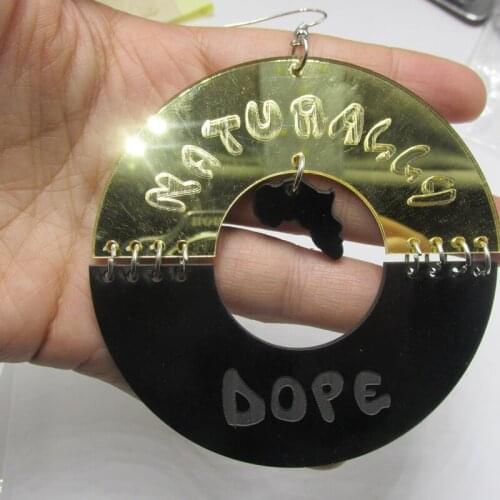 Free Shipping!African Naturally Dope Acrylic Earrings