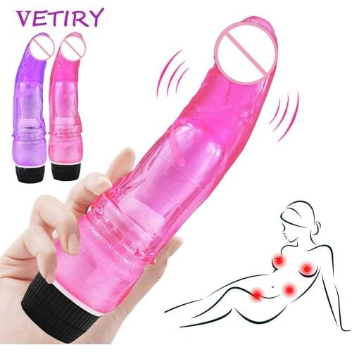 Big Dildo Vibrator Realistic Jelly Penis Vibrator G-spot Vagina Stimulation Female Sex Toys for Women Masturbation Sex Products