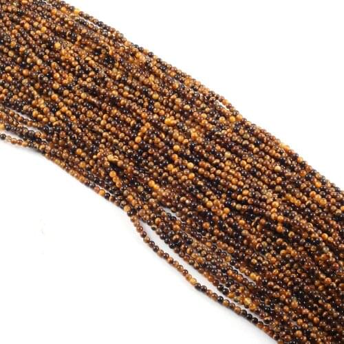 Natural Stone Beads Round Tiger Eye Stone Loose Spacer Beaded For Jewelry Making DIY Bracelet Necklace Accessories Wholesale