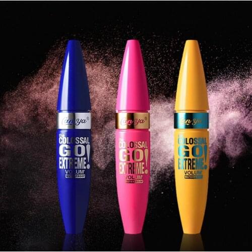 1PCS Quick-drying Colorful Mascara Waterproof Lengthens Eye Lash Curling Maskara Volume 4D Silk Fiber Eyelash Mascara Cosmetics