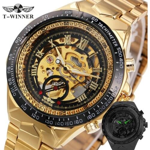 Winner Watch Men Skeleton Automatic Mechanical Watch gold skeleton vintage watchskeleton man watch Mens Watch Top Brand Luxury
