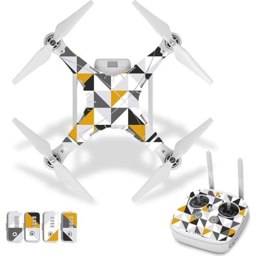 Colored Triangle Style Vinyl Skin Sticker for DJI Phantom 3 Drone And Remote Controller 0113